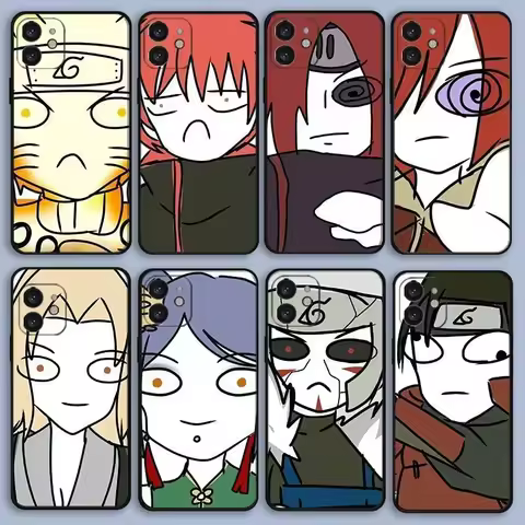 Funny Naruto Abstract Expression Uchiha Obito Sasuke Itachi Madara Gaara Mobile Phone Case Customization iphone15ProMax