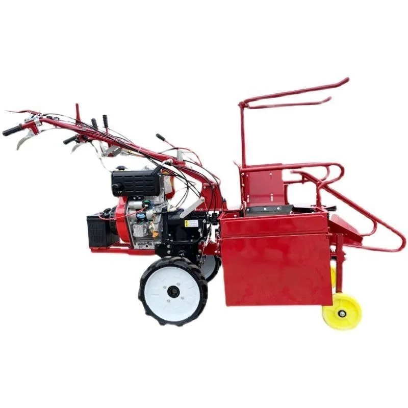 Nueva cosechadora de maíz diésel, cosechadora de espiga de maíz, trituradora de paja, artefacto de cosecha de una sola fila, puede pelar herramientas de jardín múltiples