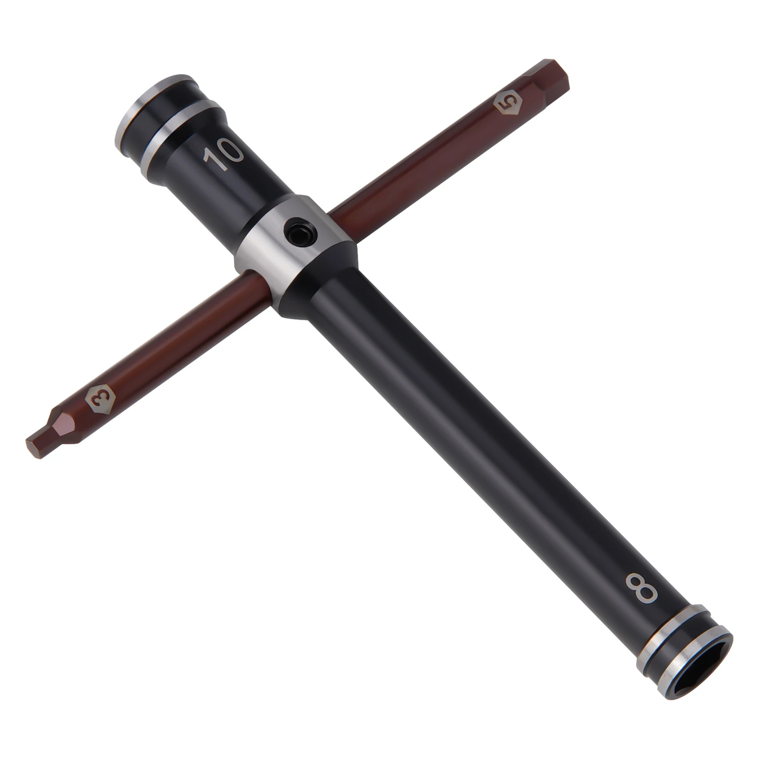 TCRC 4in1 Multifunction 10mm 8mm 5mm 3mm Cross Wrench Socket Allen Spanner For RC Model Car Boat Airplane Repair Tool