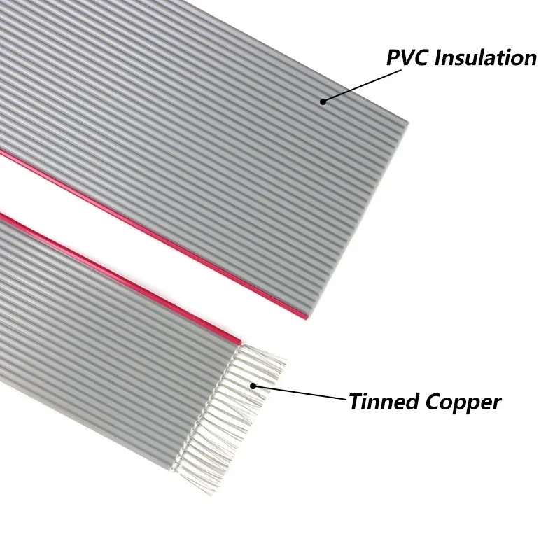 UL2651 28AWG Gray Flat Ribbon Data Cable 10P 14P 16P 20P 26P 30P 34P 40P 50P 60P IDC Flat Ribbon DATA Cable For 2.54mm Connector
