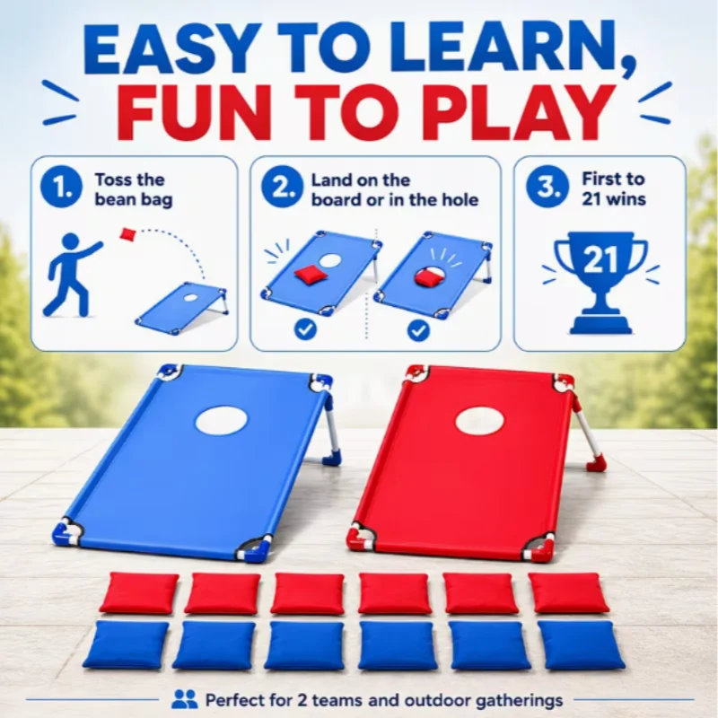 Portable Cornhole Set With Boa - Cornhole Board Set ulasan dan harga