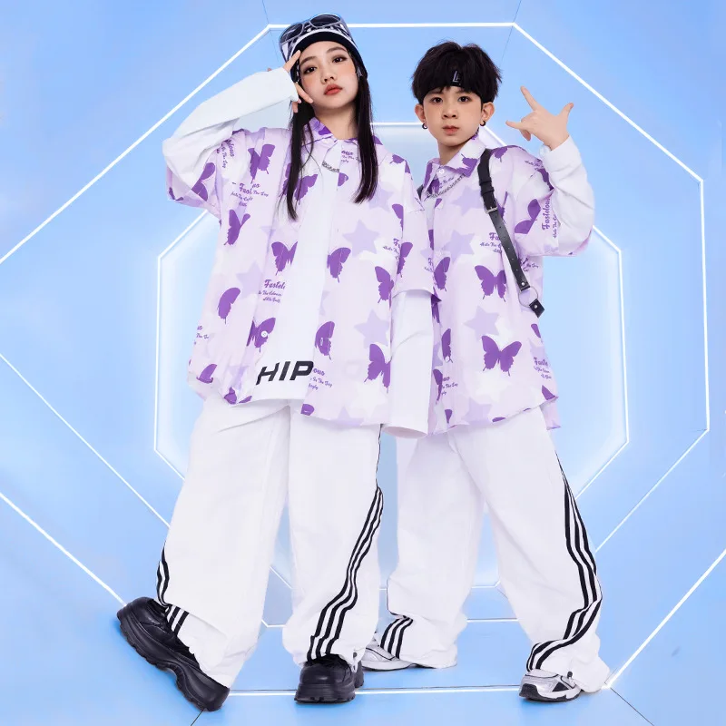 

Hip Hop Childrens Costume Autumn School Sports Group Uniform