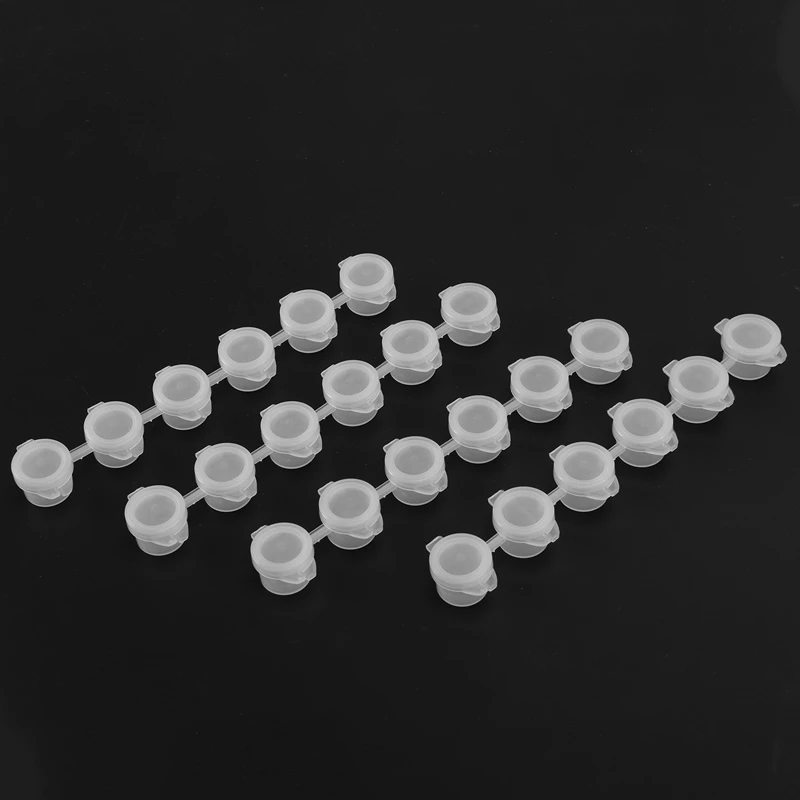 240Pieces Empty Paint Pot, 40 Strips Acrylic Mini Paint Container Strips Storage With Lids For Arts And Crafts Paint 3Ml