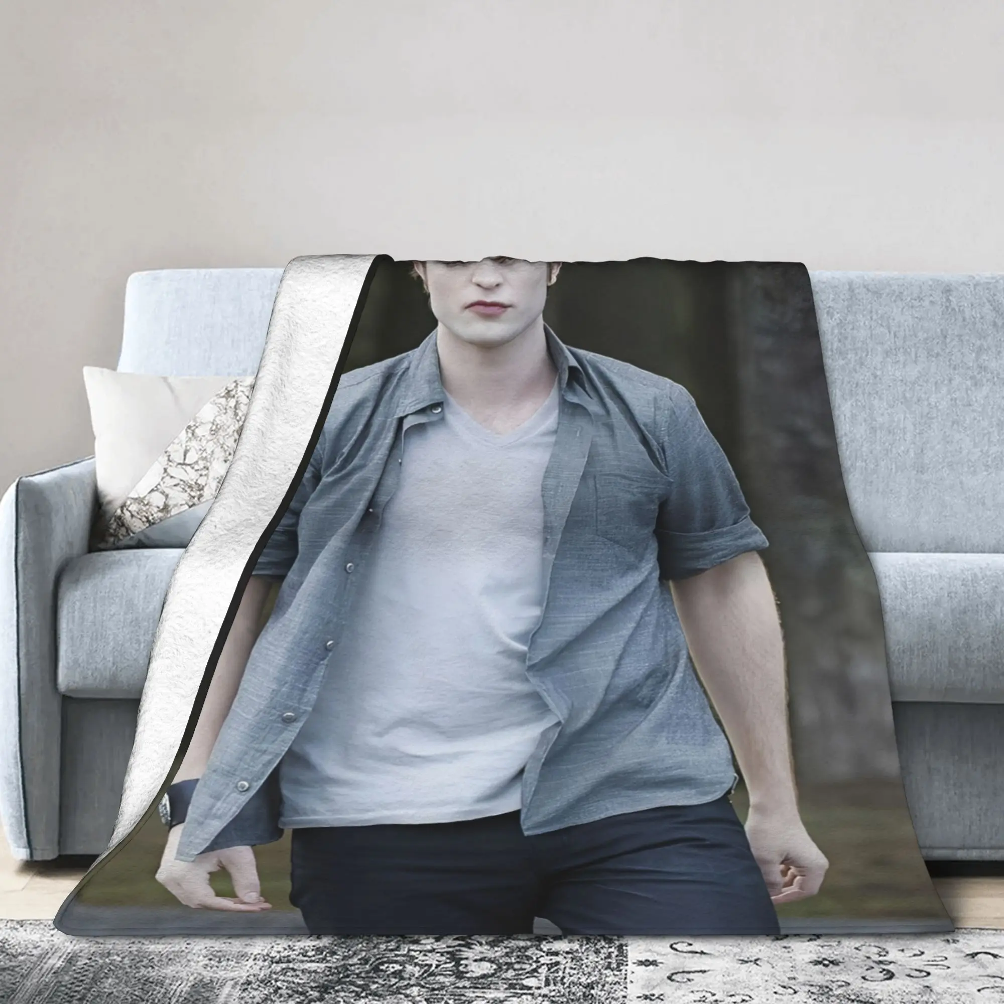 Edward Cullen Homage Twilight Accessories Blankets Ultra-Soft Fleece  Throw Blankets Relax Bedspreads