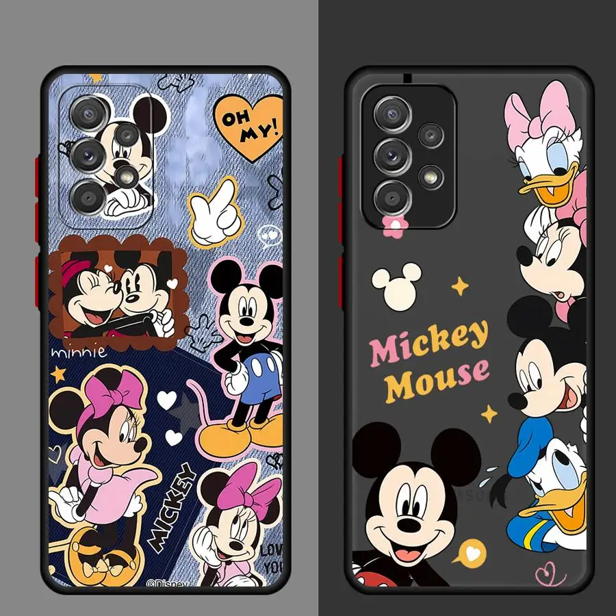 Bonita funda de teléfono Mickey para Samsung Galaxy A11 A12 A53 A71 A72 A73 4G A13 A14 A16 A21 A22 A23 A24 A31 A32 A33 A42 A51 A52 5G