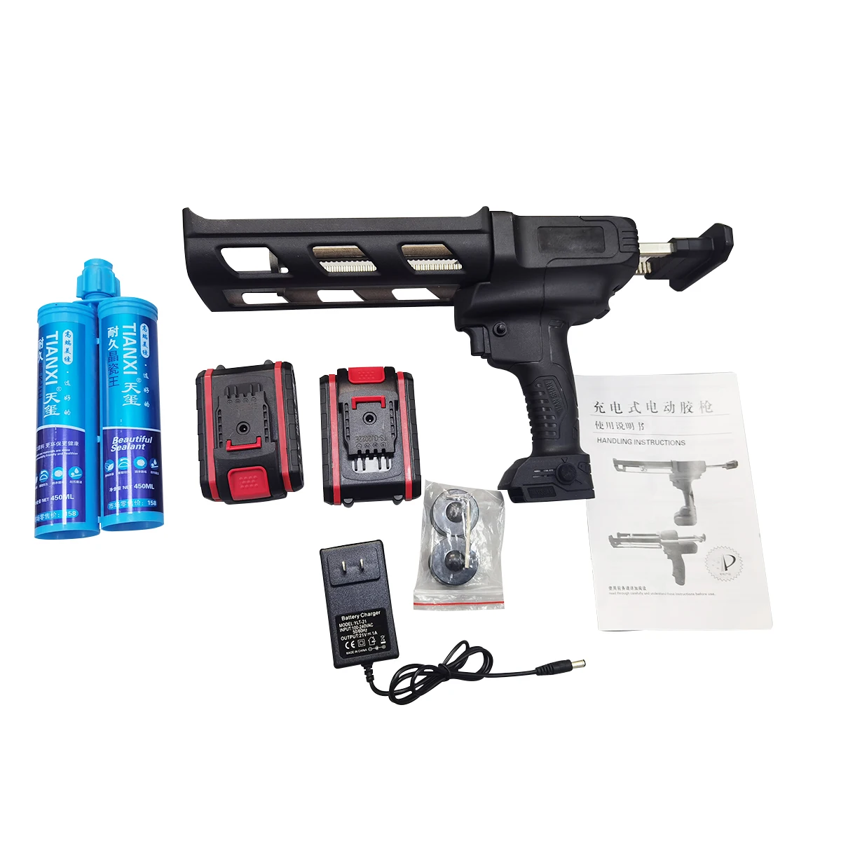 

High Quality 21V Electric Caulking Gun Holds 600ml Sealant Lithium Battery Electric Powered Caulking Gun