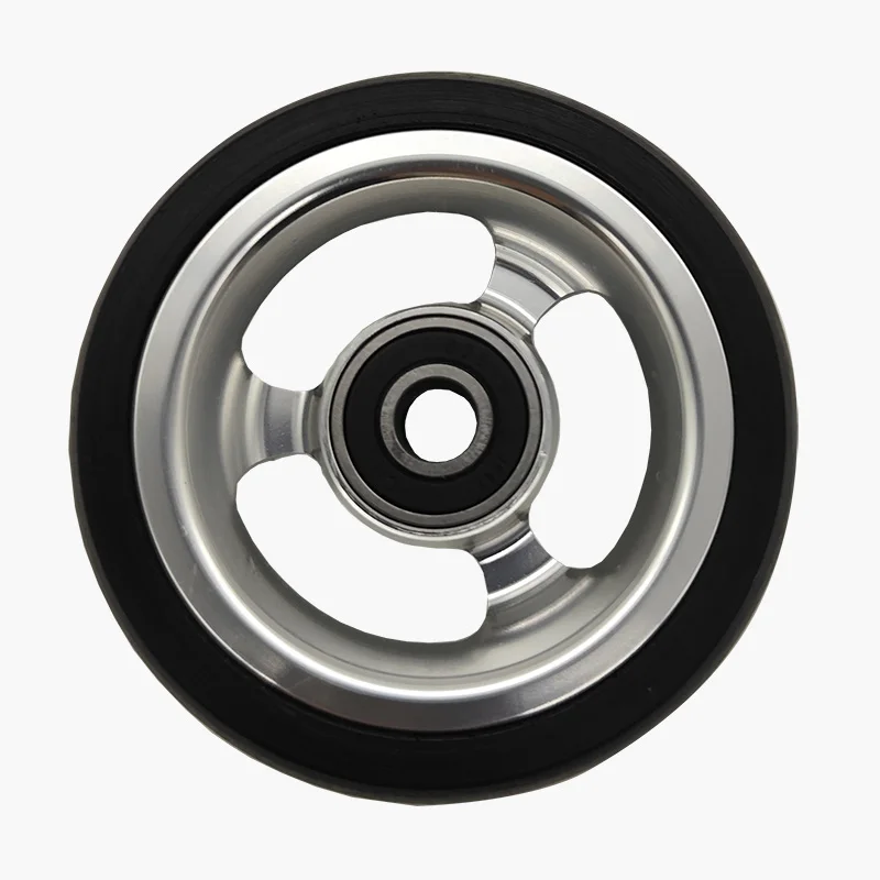 

3-дюймовые колеса для инвалидной коляски, аксессуары из алюминиевого сплава, полиуретановая шина, высокоскоростная и износостойкая