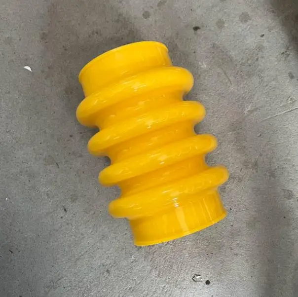 Rubber Corrugated Rammer Bellows For Wacker Bomag BS600 BS700 1006882 Yellow ID170mm H260mm Wear‑proof Bellow Spare Accessory