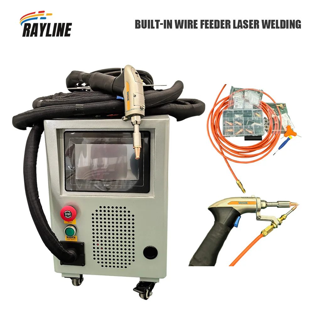 Cheap Mini 4 in 1 1500W Fiber Laser Welding Machine CE Certificate Air Cooling Raycus Souce Metal Welding Cleaning Cutting