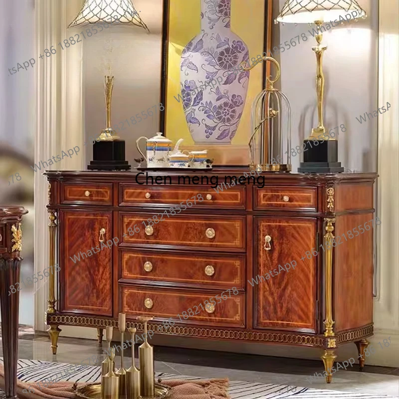 

Боковой шкаф для прихожей виллы класса люкс, тумба из массива дерева для фойе