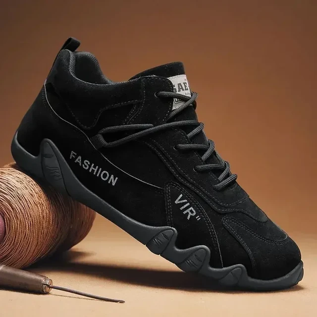 Shoes for Men Casual Sports Shoes Leather 2023 New Anti Slip Men High Top Shoes Short Boots Comfortable Men Walking Sneakers AliExpress 201768104