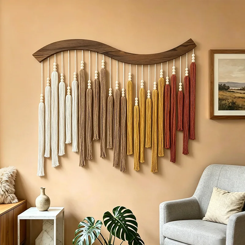 YFY Nordic style fringed tapestry handwoven wall background wall decoration home decoration wall hanging