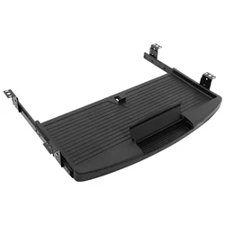 Soporte ajustable para teclado de ordenador, bandeja deslizante para ratón de oficina, cajón con caja de bolígrafo, posición giratoria, organizador de escritorio