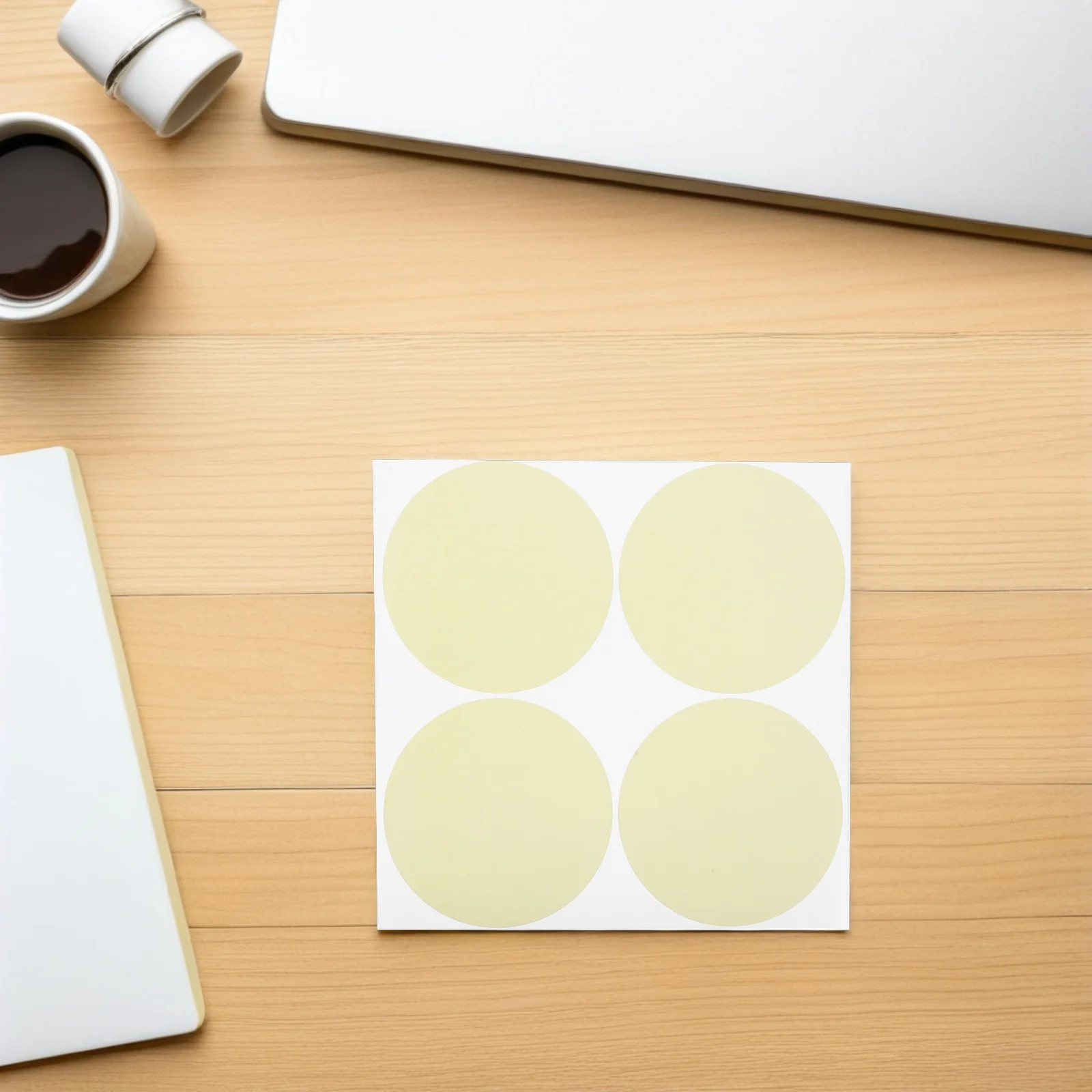 

200 Pcs Removable Stickers Peel and Round Labels Beige Paper Sticky Circle Markers