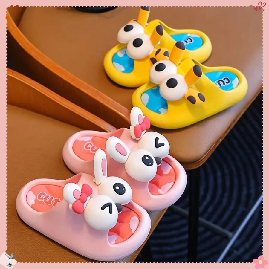 

Summer Children's Sandals and Slippers for Boys and Girls Baby Non-Slip Soft Bottom Indoor Bath Parent-Child Children Sandals