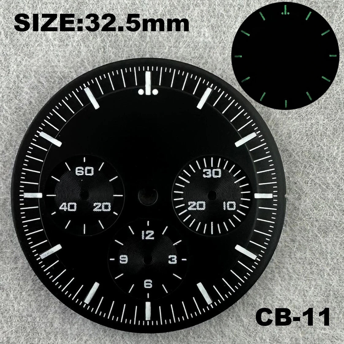 VK63 mãos adequadas para o movimento VK63, Panda Dial, logotipo personalizado cronógrafo, eletrônico multifuncional mostrador luminoso