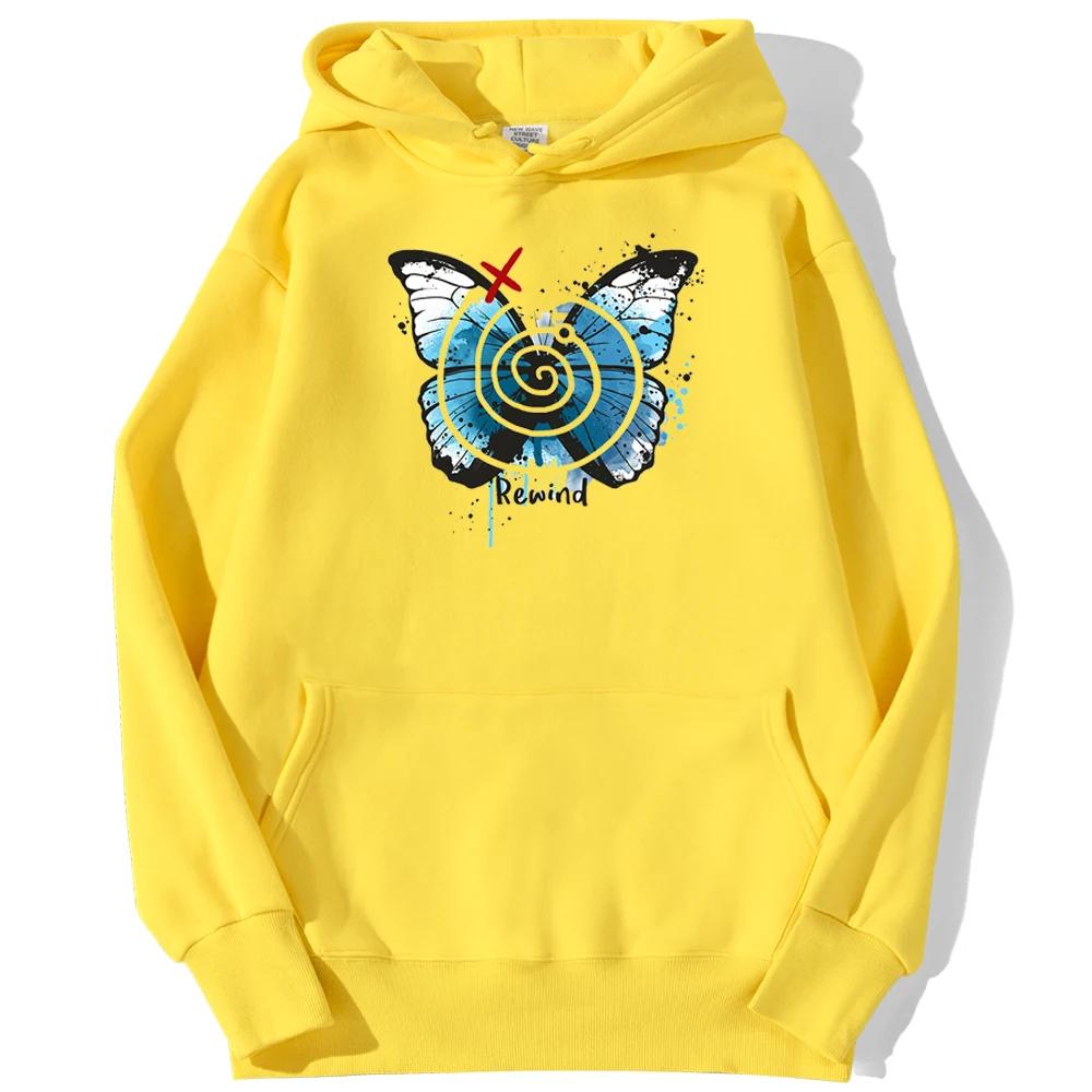 cute rewind butterfly Pullover Man Autumn Fashion Casual Hoodies Fleece Warm Sweatshirt Hoodie Hip Hop Harajuku Streetwear