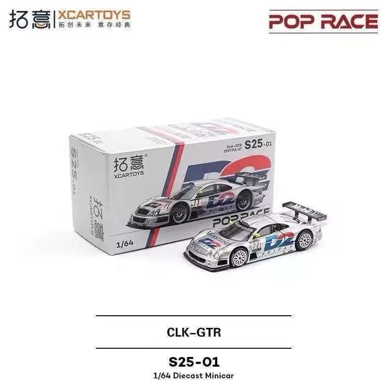 Tuoyi Diecast 1:64 Mercedes-Benz CLK GTR FIA GT 1997 S25-01 Car Model, Mercedes-Benz Play Vehicles Collectible Model Cars Toy view 3