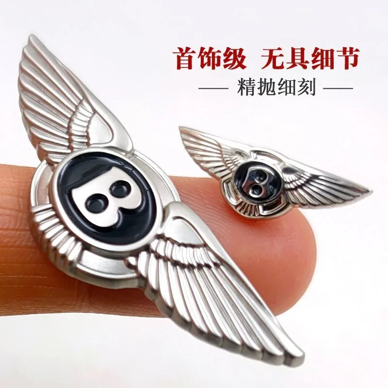 Para el logotipo Bentley adecuado para broches Bentley, insignias, emblemas de coche, etiquetas para cuello de camisa, solapas de Metal Starlight, accesorios de alta gama