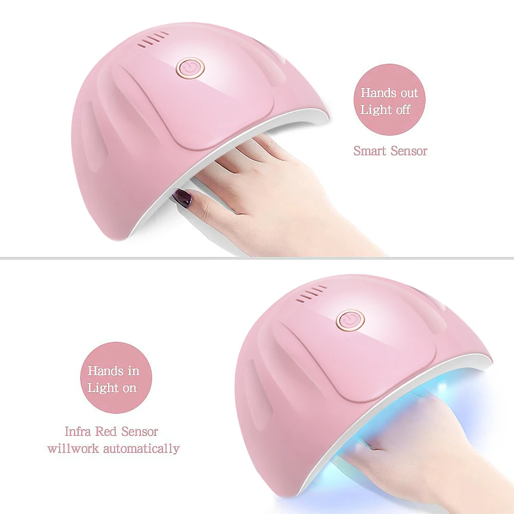 YIKOOLIN YIKOOLIN Ail Dryer Professional LED Lamp Nail Dryer Manicure Tool Nail Supplies 2 Timer Setting For Home Salon