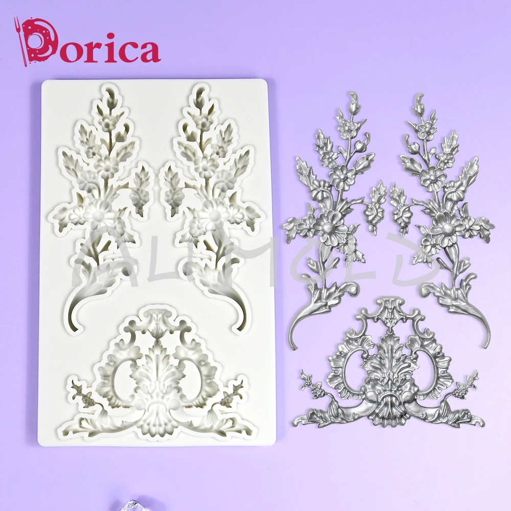 Silikonowa forma do dekoracji domu Sugarcraft Chocolate Fondant Cake Mould DIY Resin Clay Relief Model Home Decorating Tool Baking