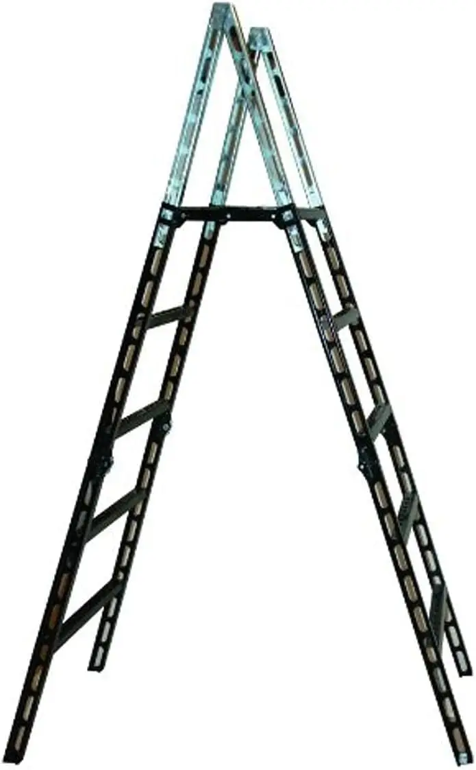 Mojack 24001 Easy Step Ladder, Folding Lightweight Ladder, 300Lb Sturdy Steel Ladder, Lightweight, Portable Steel Ladder, Top