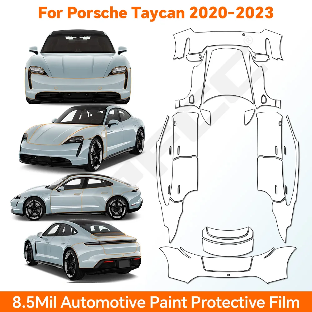

TPU For Porsche Taycan 2020-2023 Paint Protection Film Clear Bra Pre-cut PPF Car Body Anti-Scratch Resistant Self-adhesive Cover