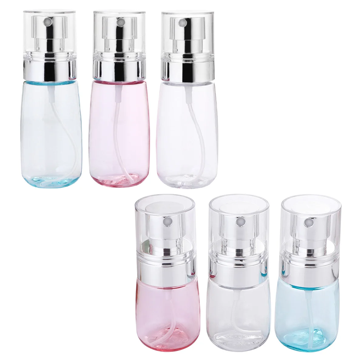 

3 Pcs Fine Mist Sprayer Leak proof Refillable Press Pump Durable Plastic Bottle for Liquid Perfume Water Alcohol
