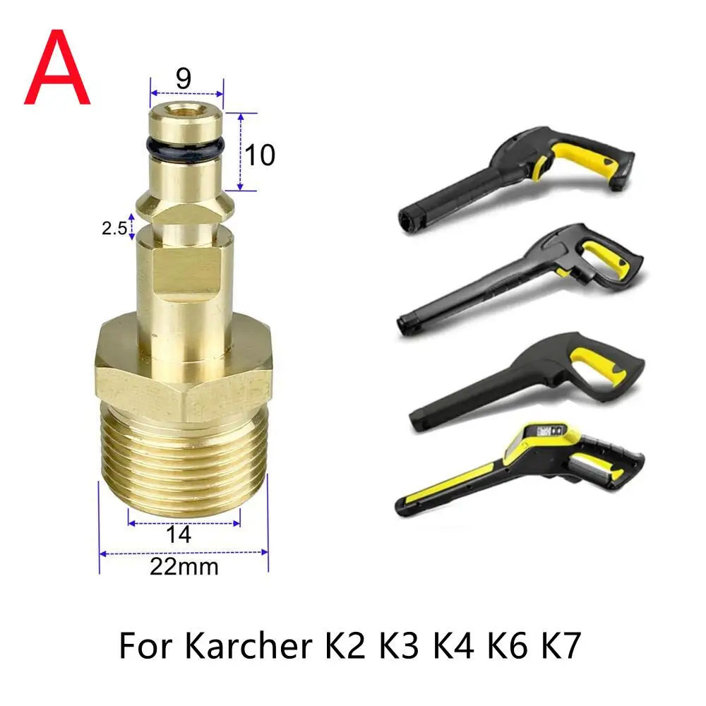 High Pressure Wash Gun Hose Adapter M22 Connector Converter Fitting for Karcher K-series K2 K3 K4 K5 K7 Pressure Washer