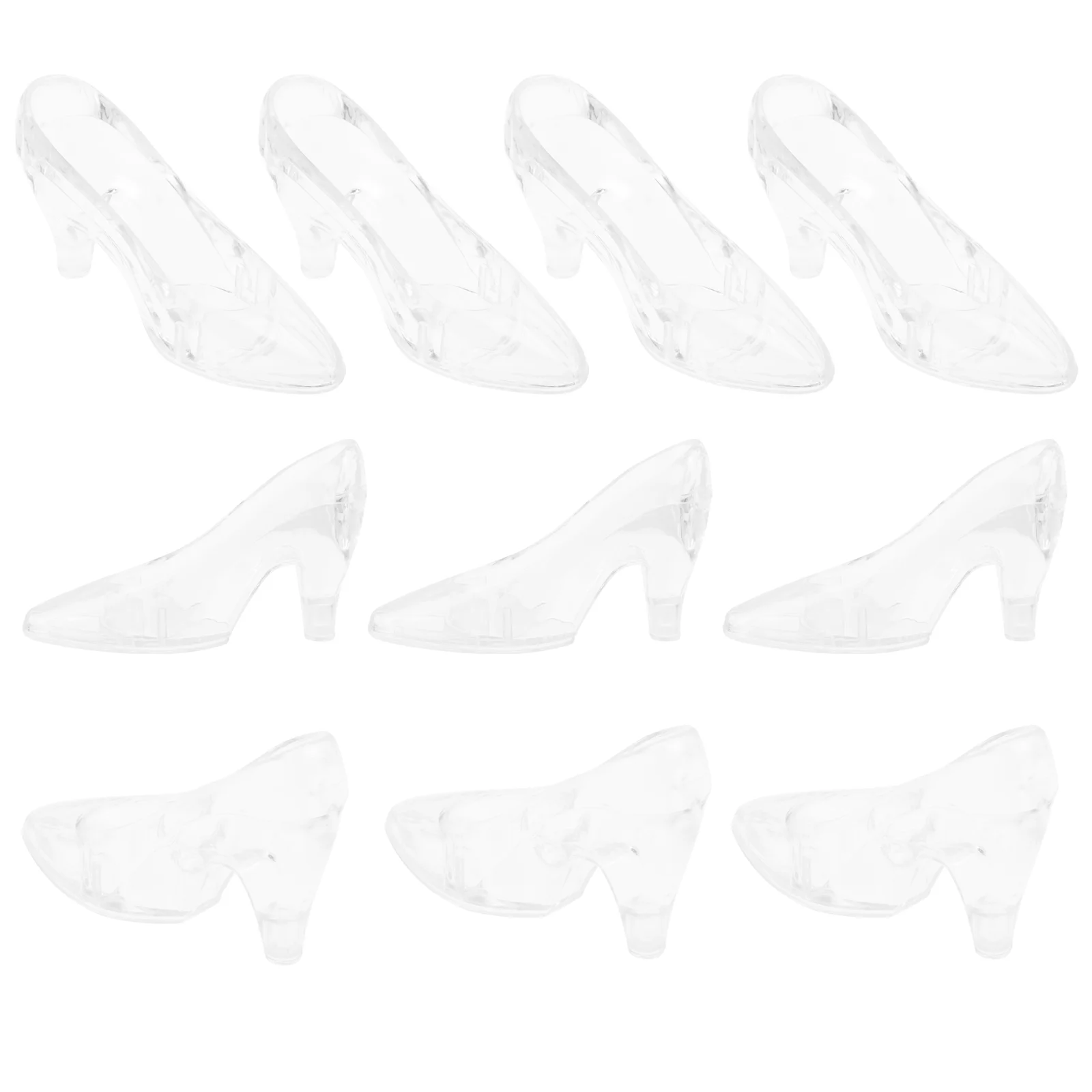 

12 Pcs Mini Crystal Slipper Shoe Figurine Desktop Accessories Centerpiece High Heel Small Shoes Clear for Decoration