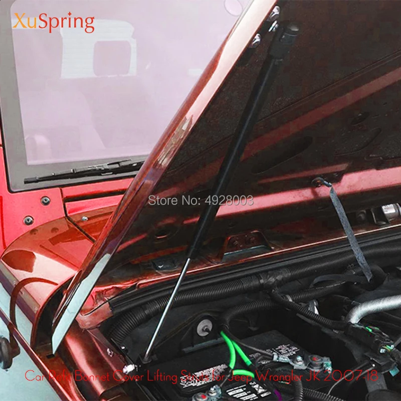 Car Hood Engine Bonnet Hydraulic Rod Strut Bar for Jeep Wrangler 2007 2008 2009 2010 2011 2012 2013 2014 2015 2016 2017 2018 JK