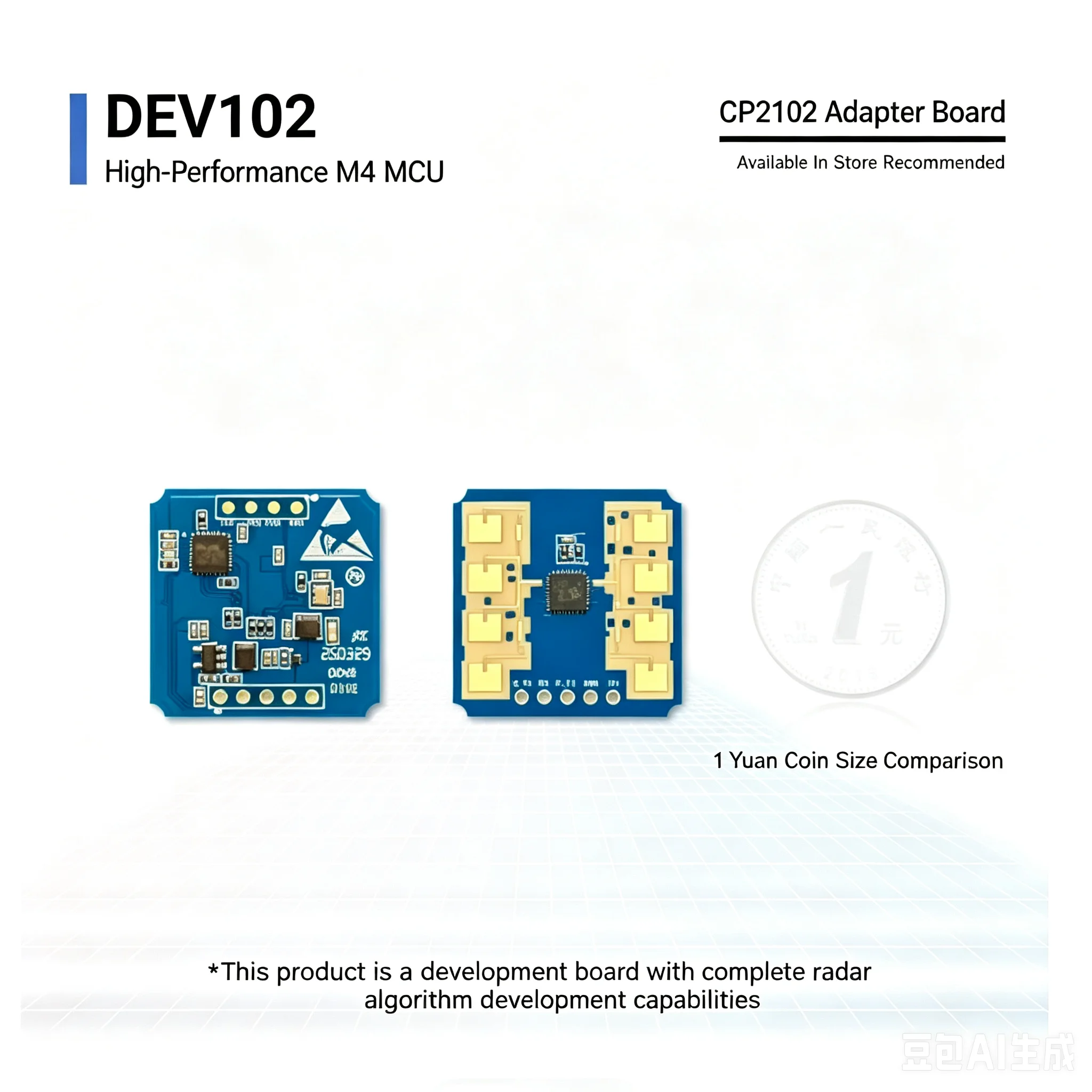 1pcs DEV102 Silicon Micro Development Board 1T1R 24G Millimeter-Wave Radar Sensor