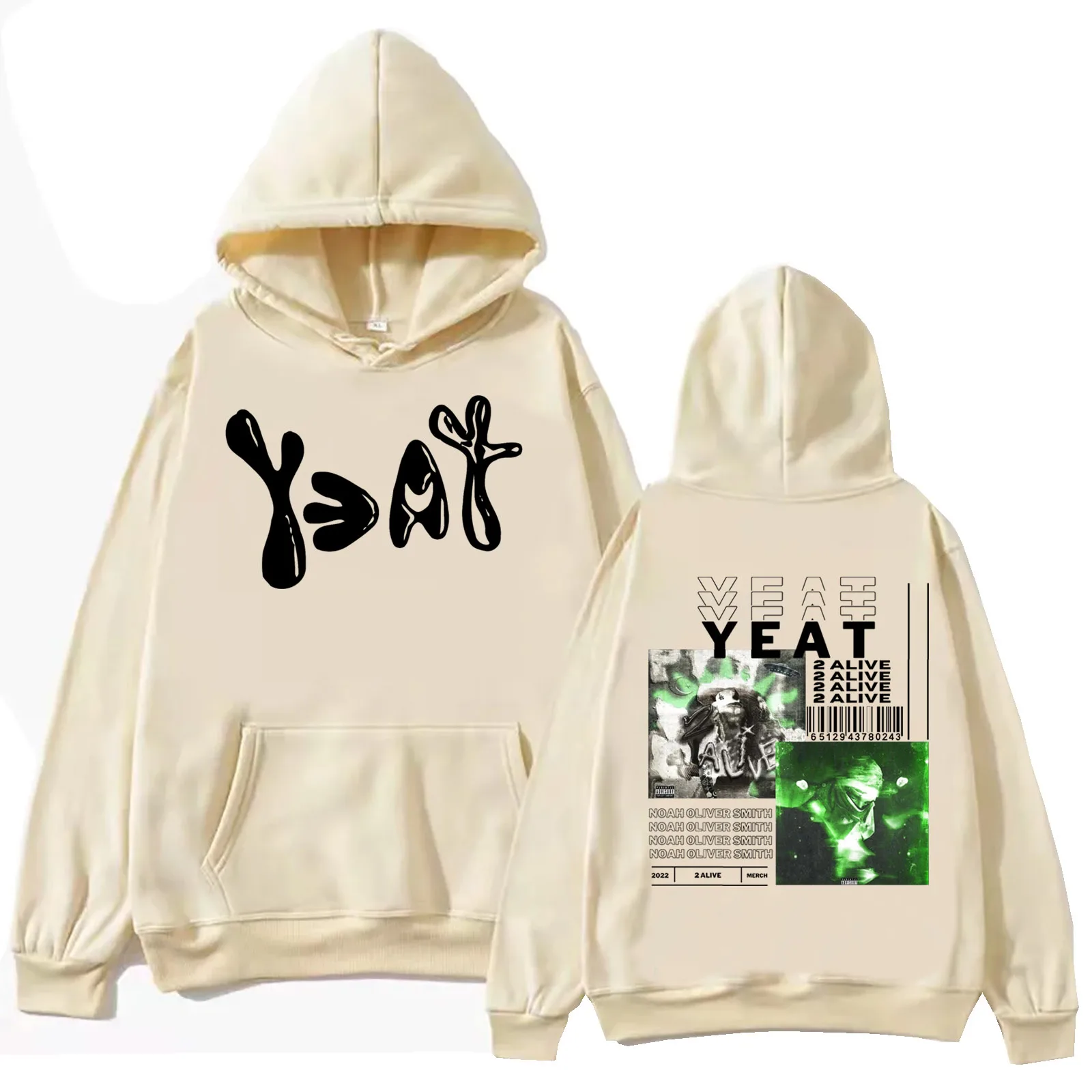 Yeat 2093 Hoodie Harajuku Hiphop Pullover Tops Sweatshirt Muziekfans Cadeau