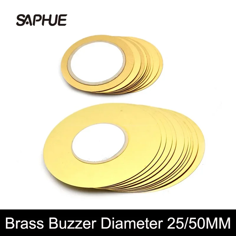 

50 шт., детали звукоснимателя для гитары, пьезокерамический зажим, микрофон, латунный зуммер, диаметр 25/50 мм, детали звукоснимателя, детали гитары