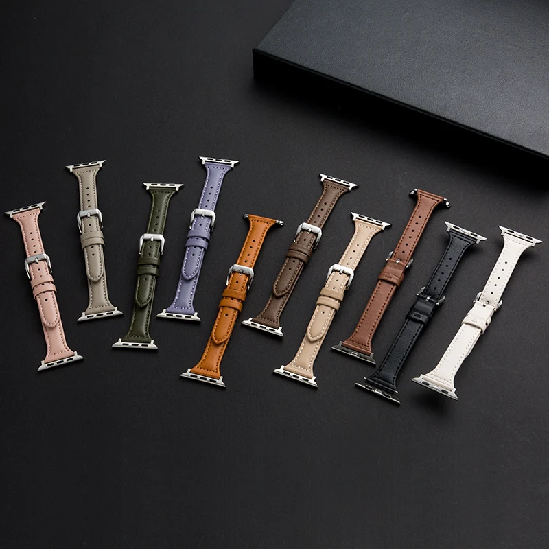 Substitute 38mm 40mm 42mm 44mm 41mm 45mm iwatch instead of leather strap Apple Watch 8 7 6 5 4 3 se small waist watch strap