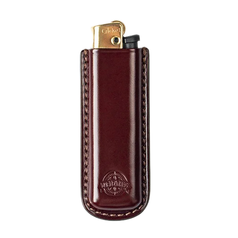 one leather cricket lighter case protective shell horse butt leather hand-made regular special