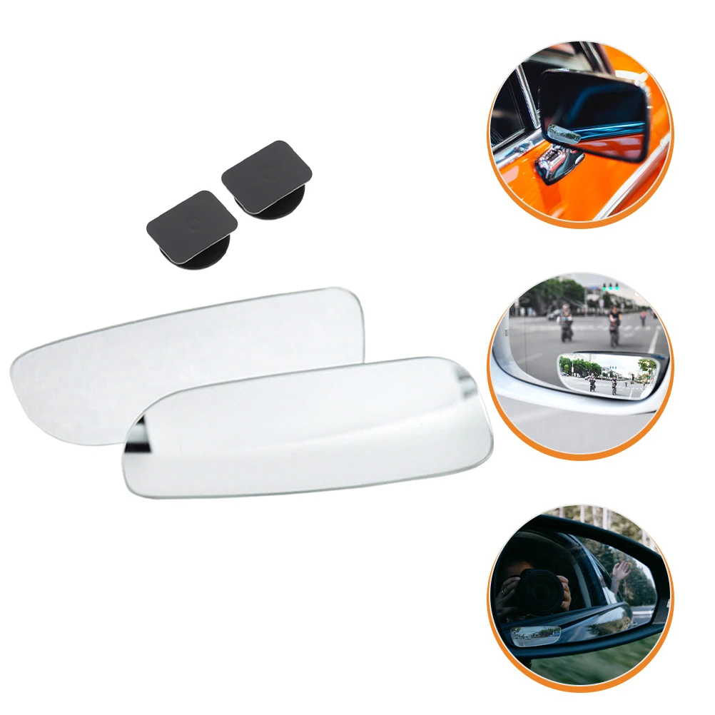 

Mirror Rear View Car Accessories Rectangular ABS SUV Blindspot Glass Lens Wide Field Night Driving Safety
