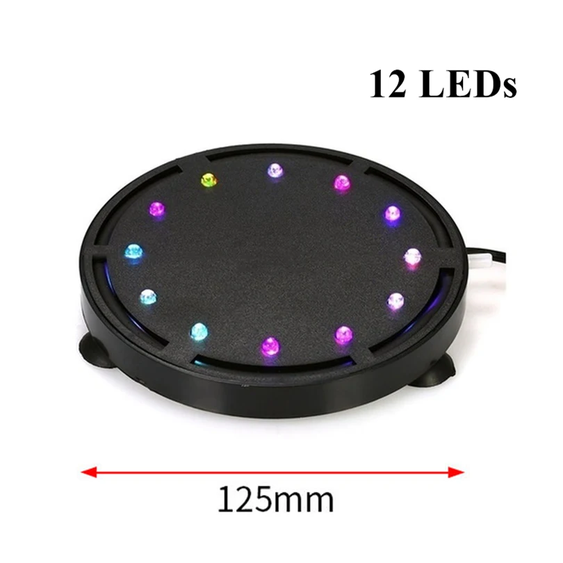 12LEDs حوض السمك الأكسجين فقاعة أضواء ملونة غاطسة مصباح IP68 مصباح مقاوم للماء لتزيين خزان الأسماك