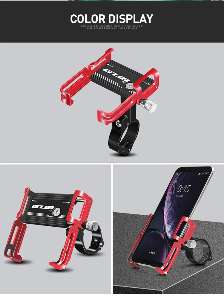 GUB P10 Fahrrad-Telefonhalter, Halterung aus Aluminiumlegierung, Motorrad-Fahrradständer, Halterung, Lenkerclip für 55–100 mm – Detail 10