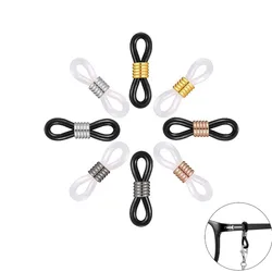 50pcs Eyeglass Chain Ends Adjustable Silicone Rubber Connectors For DIY Sunglasses Eye Glasses Holder Necklace Jewelry Making