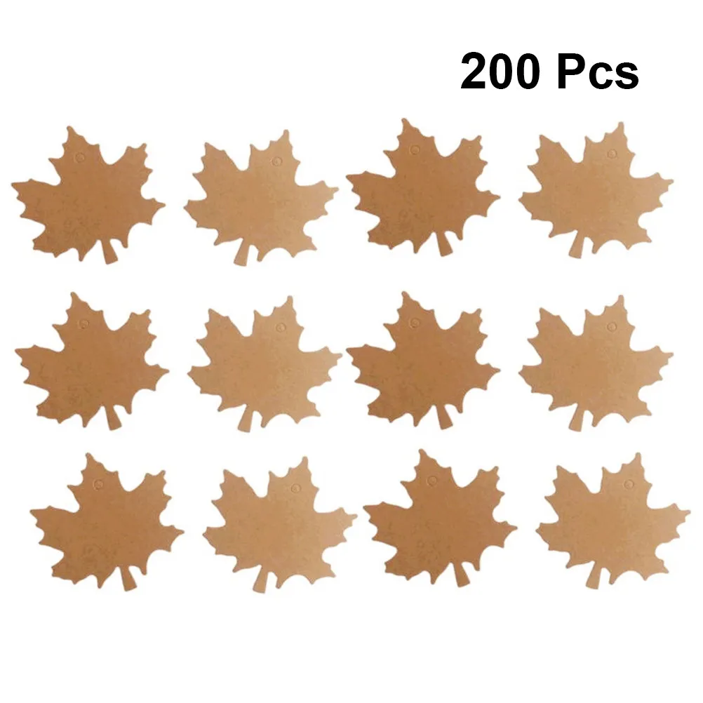 100Pcs Kraft Paper Hanging Tag Vintage Decorative Fall Gift Label for Christmas Baking Party Packaging