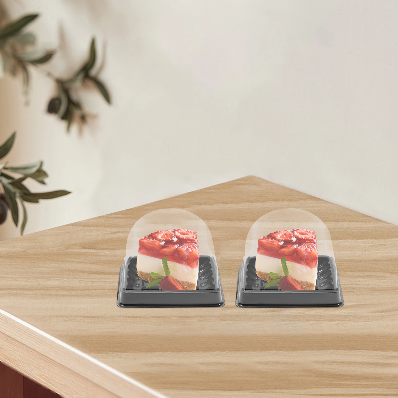 

30Pcs Transparent Cake Pastry Boxes Plastic Domed Lid Resealable Food Storage Suitable for Cake Cupcake Muffin Baking Packing