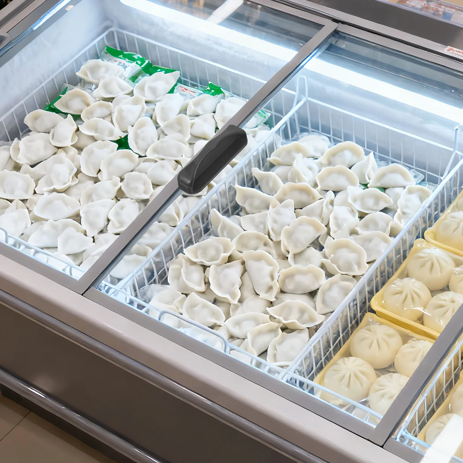 

Freezer Door Handle Heavy Duty Plastic Fridge Handle Replacement Commercial Cooler Pull Anti Slip Grip Screw Included