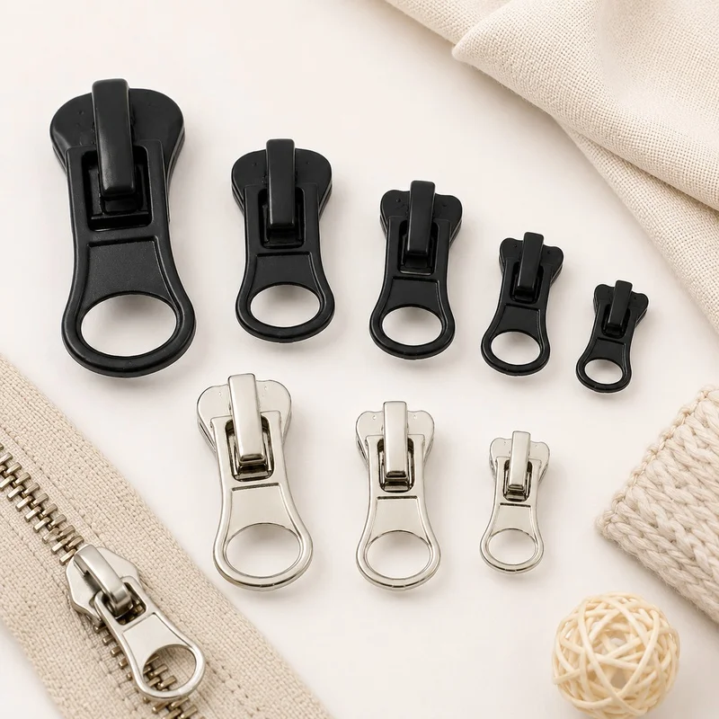 

10-50Pcs 3# 5# 8# 10# Resin Zipper Sliders Puller Heads for Bag Garment Pocket Zip Replacement Repair DIY Sewing Accessories