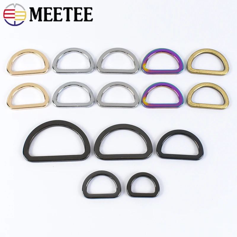 

10/20Pc Metal Flat D Ring Buckle Bag Strap Connect Loop Buckles Garment Dog Collar Hook Webbing Belt Clasp DIY Craft Accessoreis