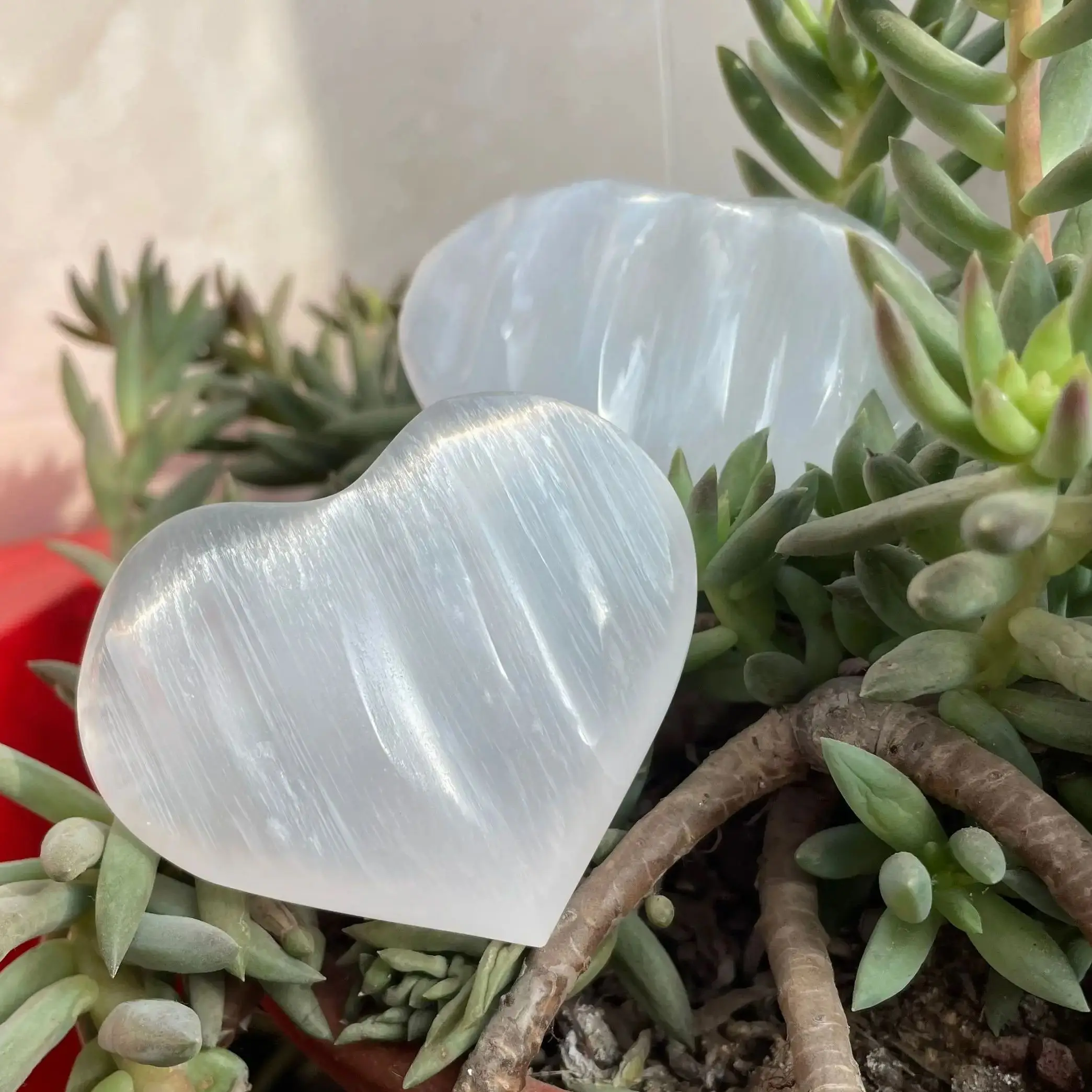 

6cm Radiant Selenite Heart Shape Great for Cleansing, Self Healing Meditation Shinning Home Decor, Pure Love & Tranquility 1pcs
