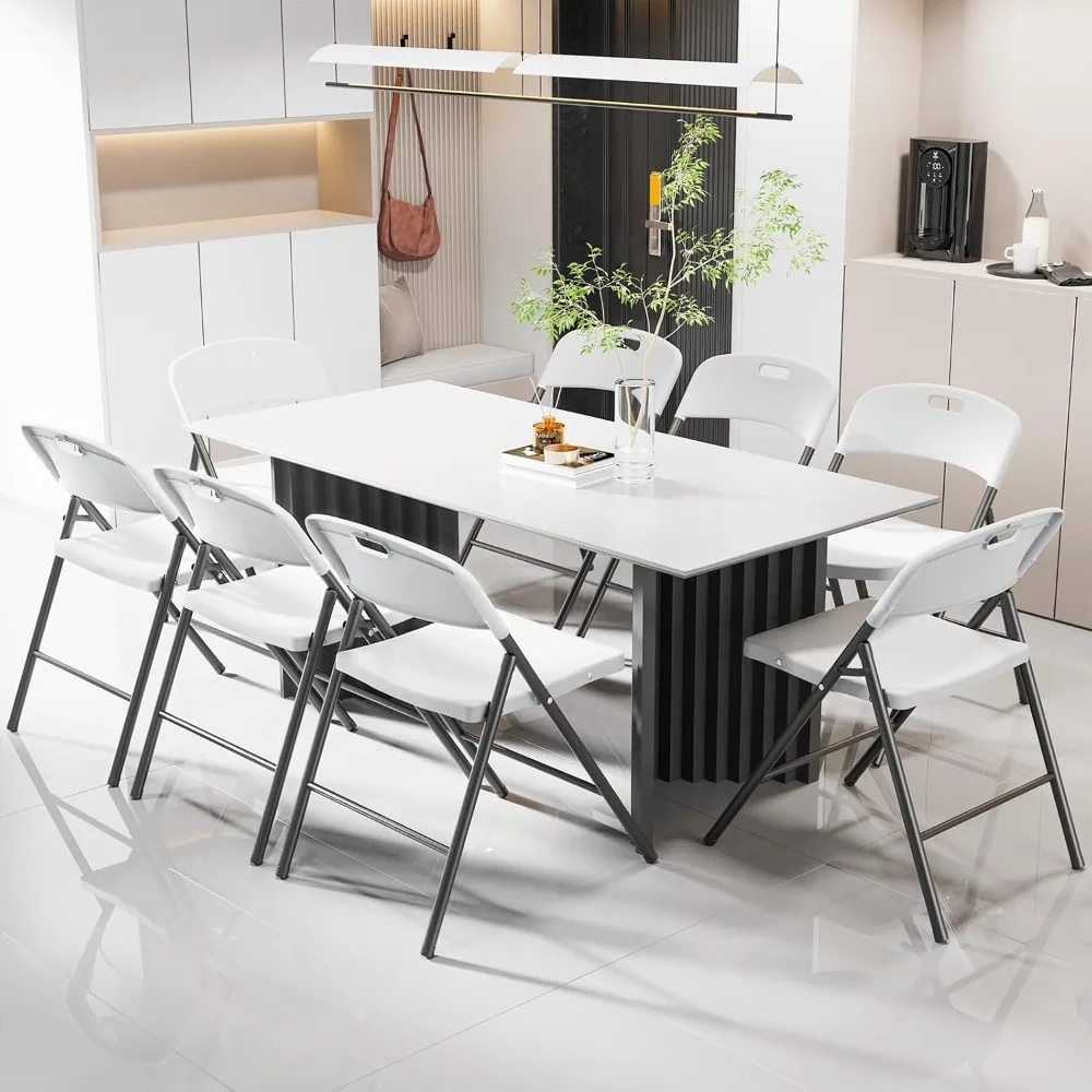 

Folding Chairs, Plastic Foldable Chair, Capacity up to 350 lbs, Portable Seating for Indoor Outdoor Events Parties