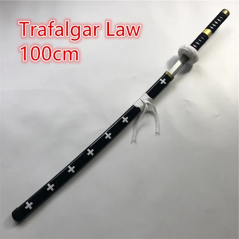 Trafalgar Law Sword Wooden Weapon  Zoro Anime Cosplay Wood Ninja Knife Samurai Trafalgar D Water Law Sword Prop Toys