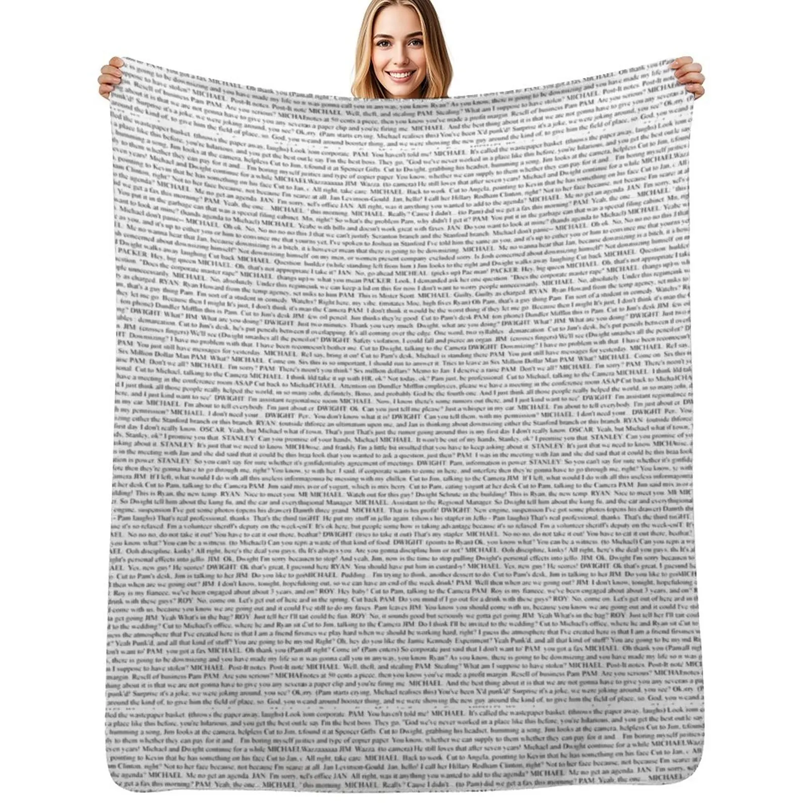 The Office Pilot Episode Script Throw Blanket Summer Cool Breathable Blanket for Sleeping
