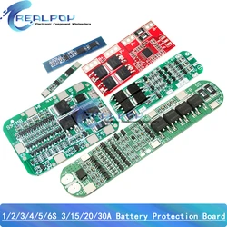 1S 2S 3S 4S 5S 6S 3A 15A 20A 30A Li-ion Lithium Battery 18650 Charger PCB BMS Protection Board For Drill Motor Lipo Cell Module